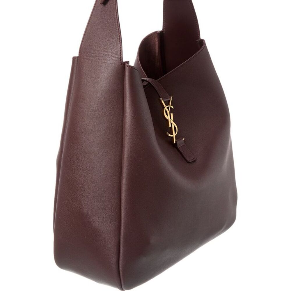 Saint Laurent Le 5 A 7 Supple Large Leather Hobo Bag, Red - Picture 3 of 5